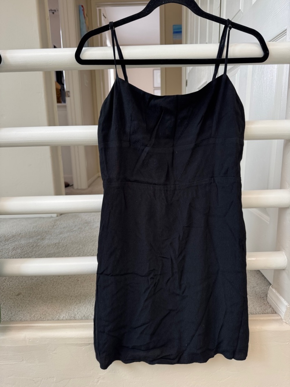 Sunday Best Black Mini Slip Dress